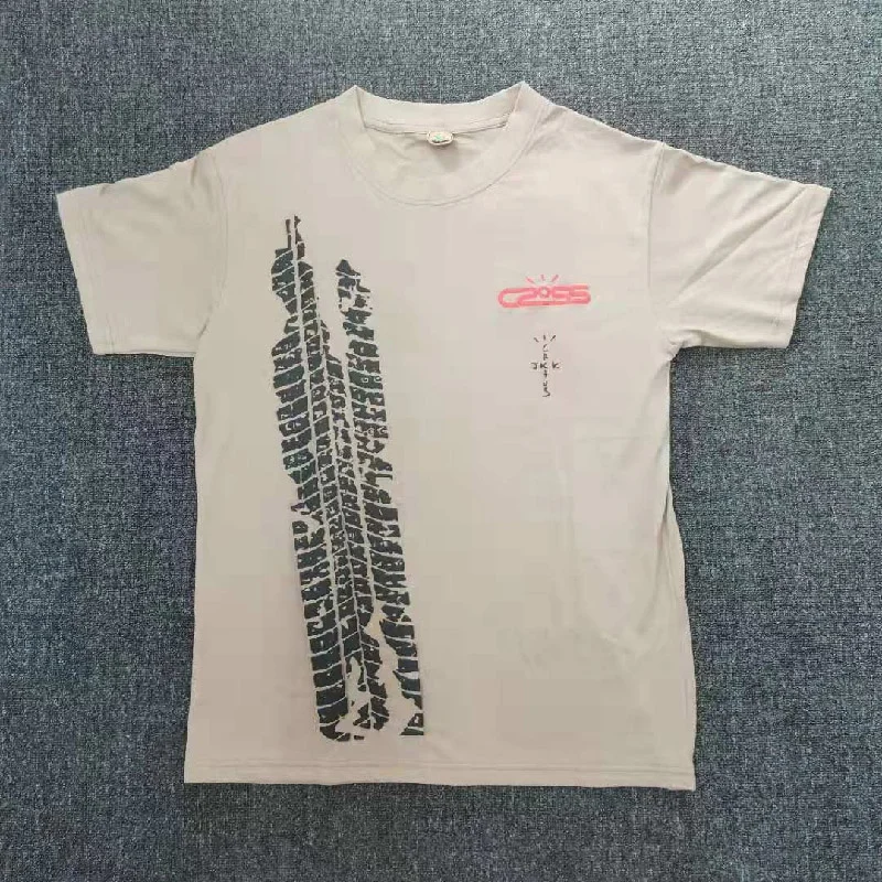 

Summer Men's And Women's Loose Fashion Print High Quality 1:1 Travis Scott Short Sleeve T-Shirt S ~ Xl