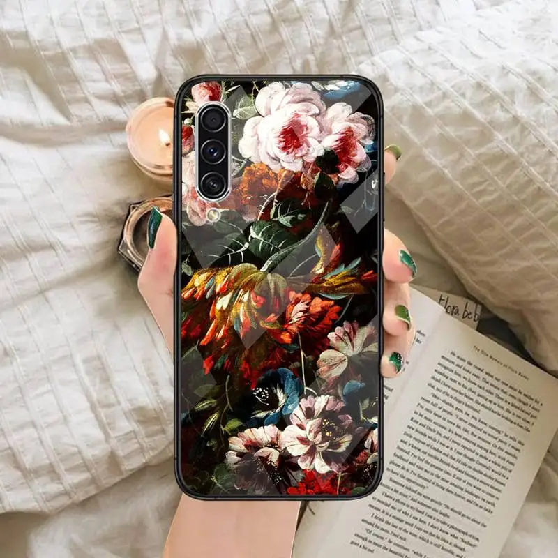 

flower Butterfly In Vase Art Fundas Phone Case Tempered glass For Samsung S6 S7 edge S8 S9 S10 e plus note8 9 10 pro