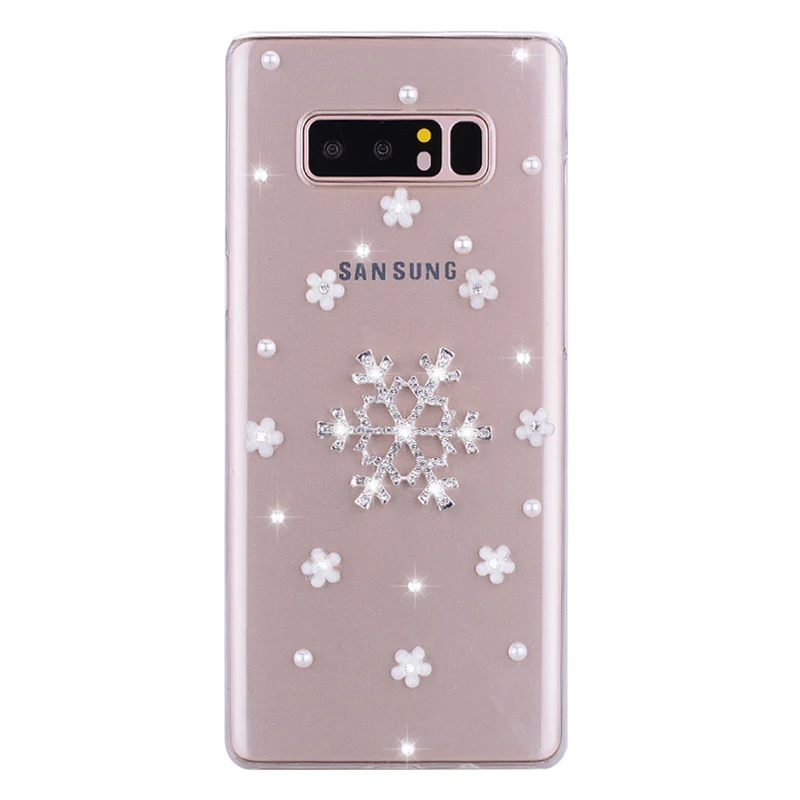 Bling Diamond Cases For Samsung Galaxy Xcover 4 A5 A7 A3 2017 c5 c7 c9 pro M40 M30S M20 J4 A2 J2 Core Christmas snowflake cover |