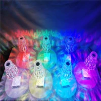 diamond crystal table lamp led decorative table lamp crystal touch rgb night light colorful color changing decorative indoor lam
