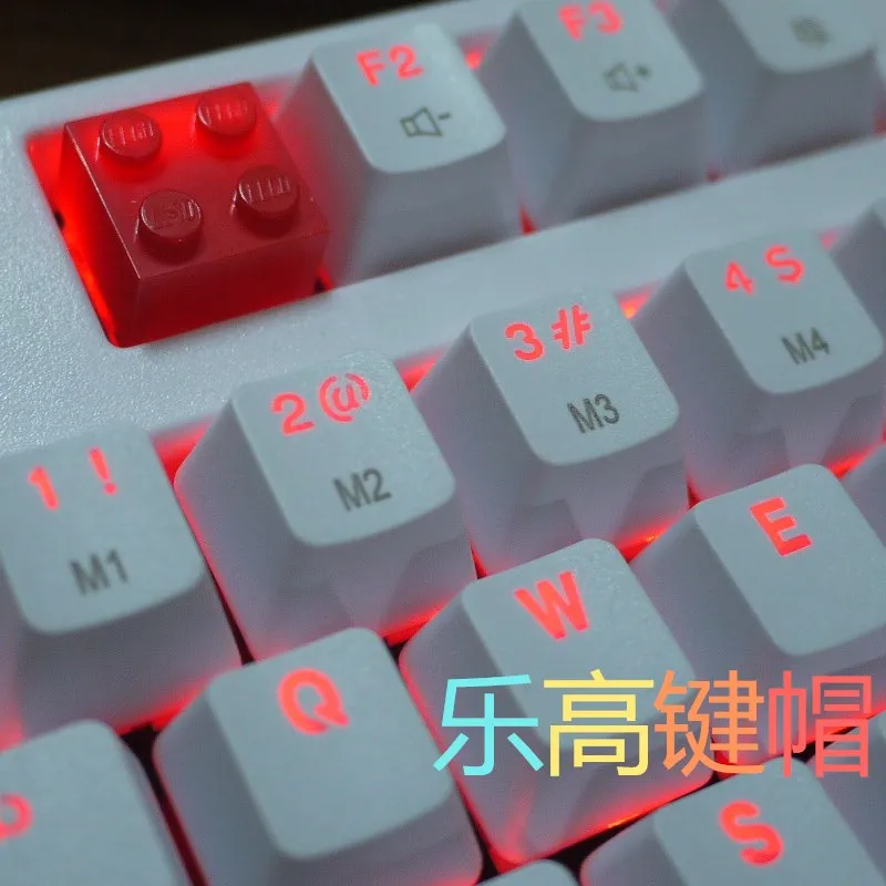 DIY Resin Keycaps For Cherry Mx Switch Mechanical Game Keyboard White Black Red Blue Pink Yellow Color Keycaps For Lego Doll Toy