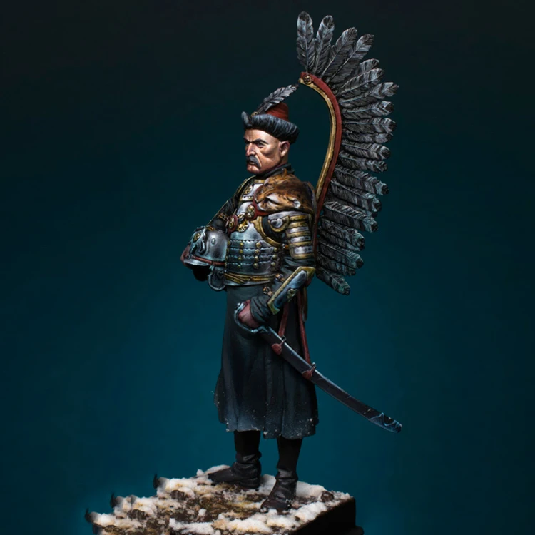 Масштаб 1/24 Неокрашенная полимерная Коллекционная Фигурка Hussar