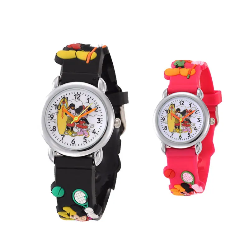 Детские часы Marvel Супермен Человек паук 3D Силиконовые Мультяшные экшн фигурки