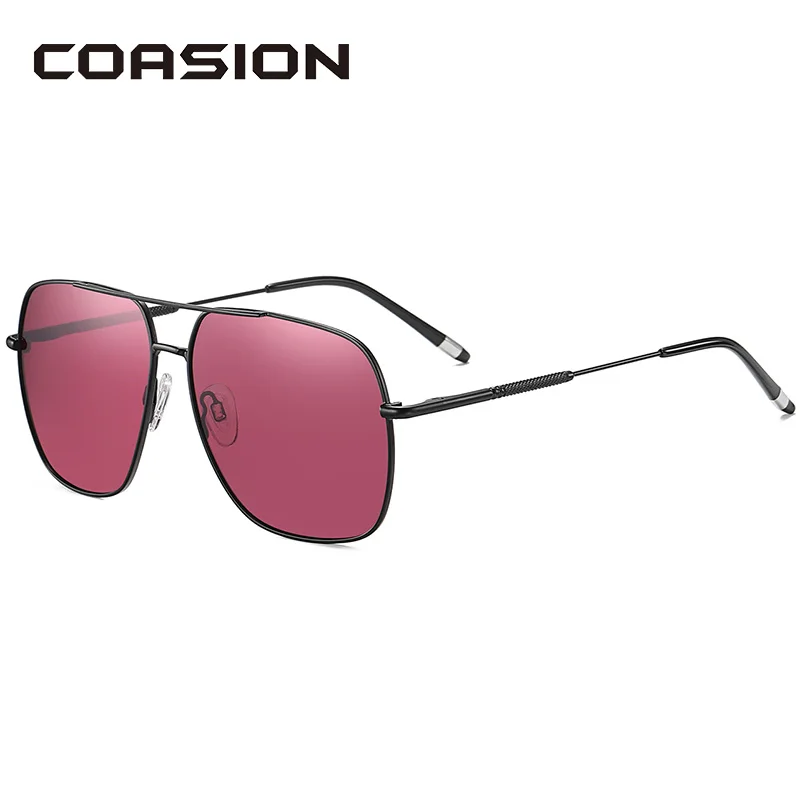 

COASION Brand Sunglasses Men Polarized Luxury Designer Square Metal Frame Sun Glasses Shades for Women zonnebril heren PC1576