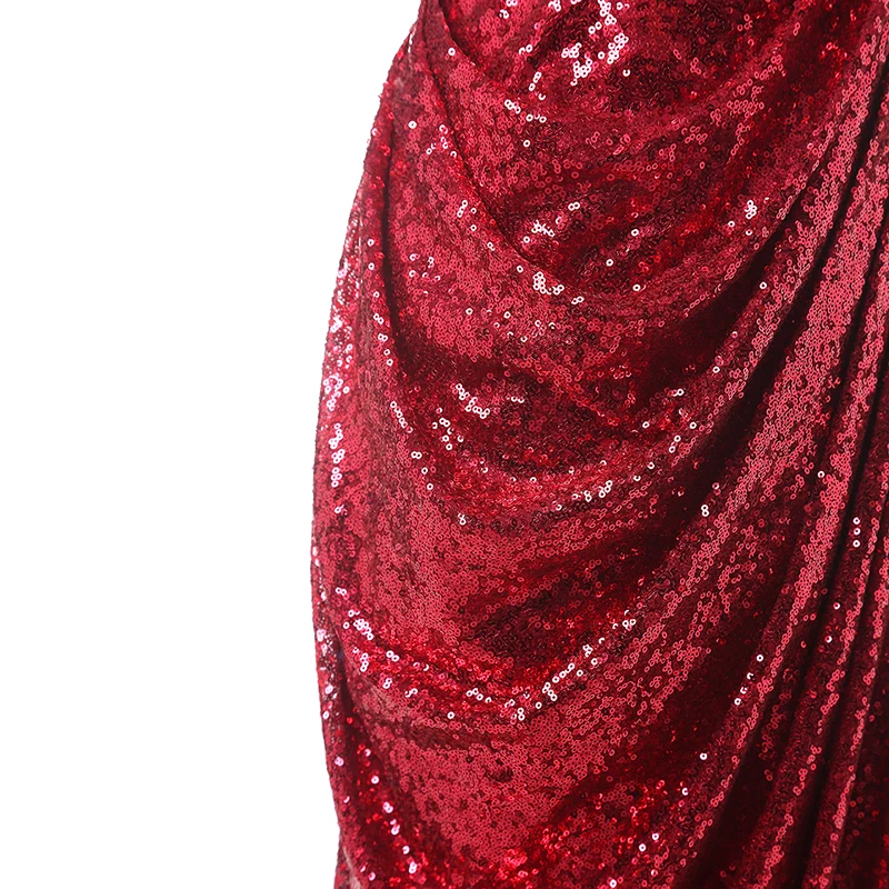 

Strapless Luxury Sequins Evening Dresses 2021 Sexy Sheer Neck Lavender Mermaid Formal Prom Gowns For Women Sleeveless