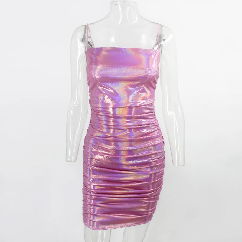 Женское короткое плиссированное платье COSYGAL вечерние Клубные платья на тонких