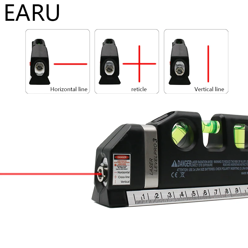 Горизонтальный лазерный уровень вертикальное измерение 8 футов Стандартные