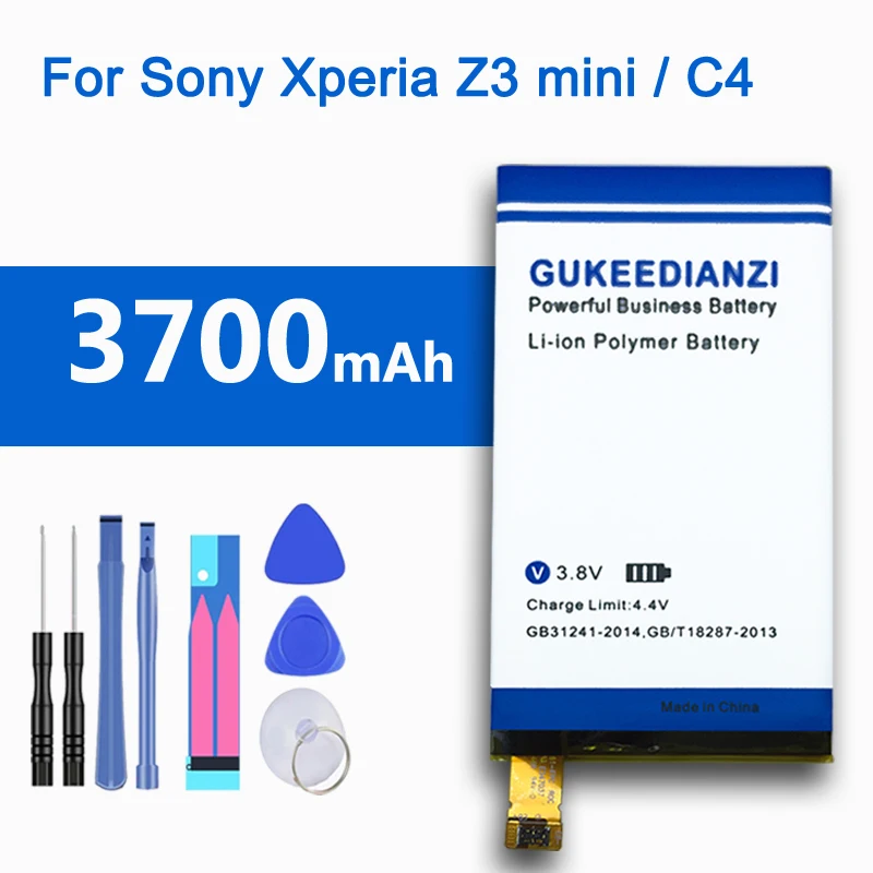 Аккумулятор GUKEEDIANZI LIS1561ERPC 3700 мАч для Sony Xperia Z3 Compact Mini Z3c M55W Z3mini D5803 D5833 и C4 E5333
