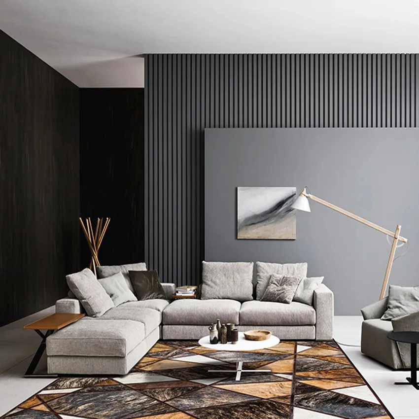 Современный стиль нестандартная форма геометрический узор настоящая коровья