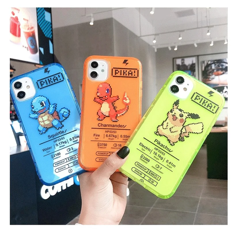 Чехол для телефона с покемоном крышки Пикачу IPhone X XS XR XSMax 7 8 Plus 11 12mini 12 Pro Max 6 6S чехол