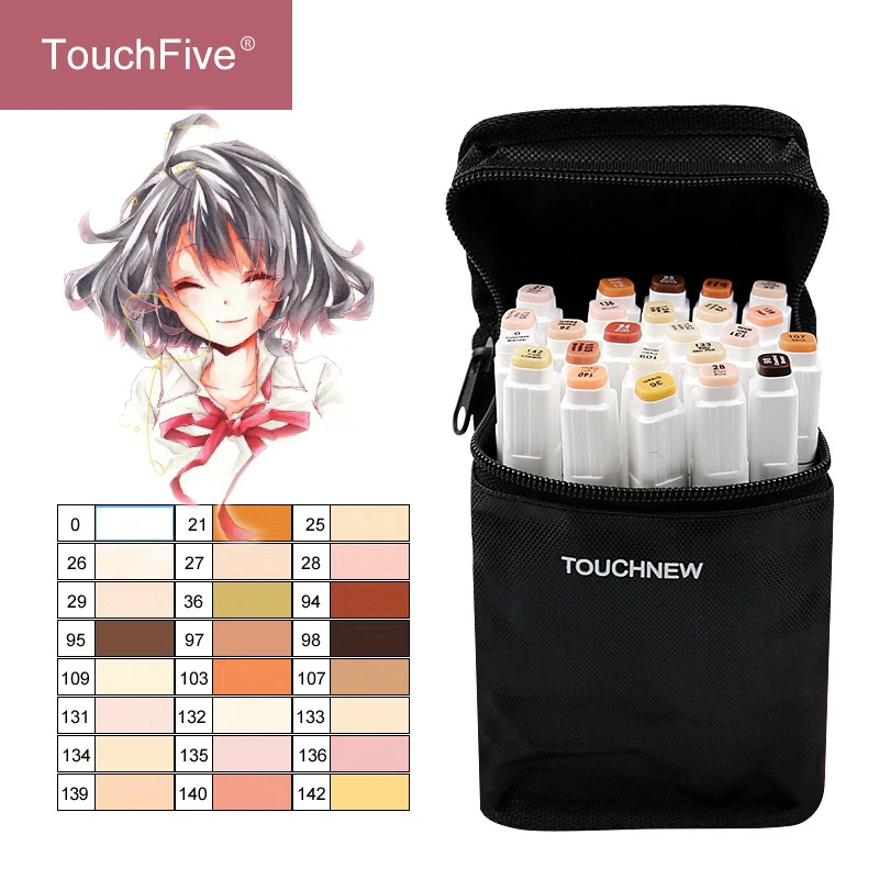 Маркеры TouchFIVE на спиртовой основе 12/24 цветов|Цветные маркеры| |