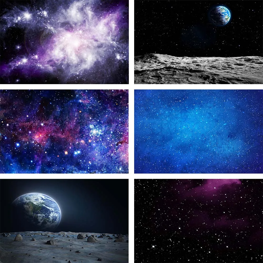 Фон для фотосъемки звездное небо луна ночь звезда Блестящий детский фон дня