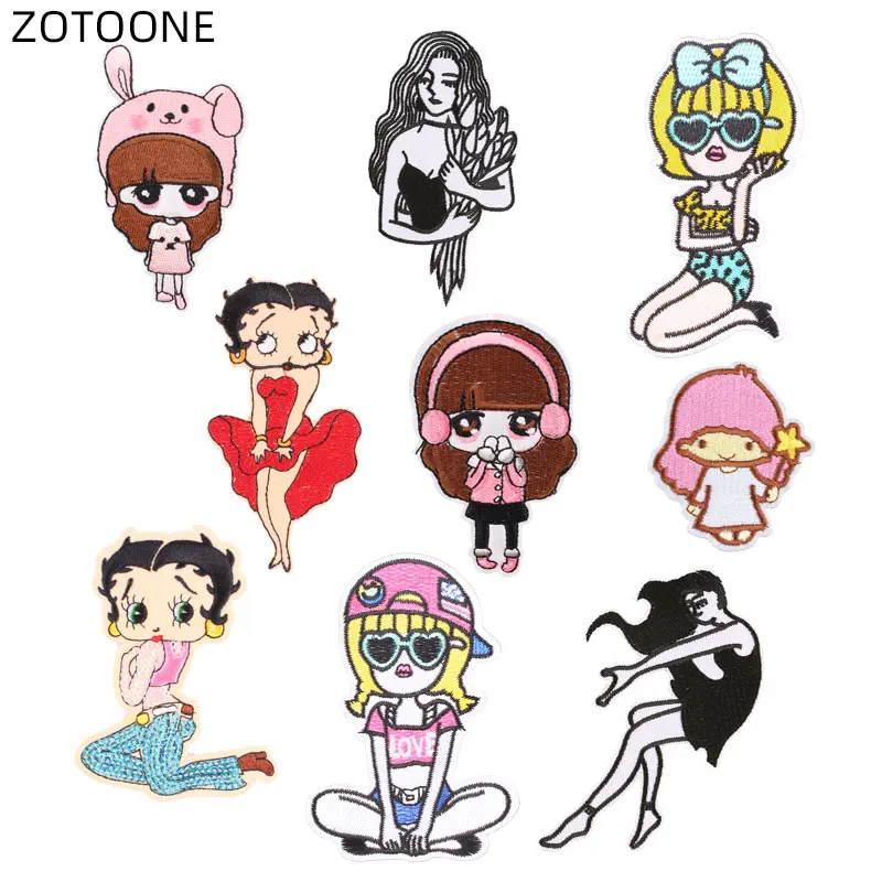 Термотрансферная нашивка ZOTOONE для милых девушек одежды джинсов нашивки с