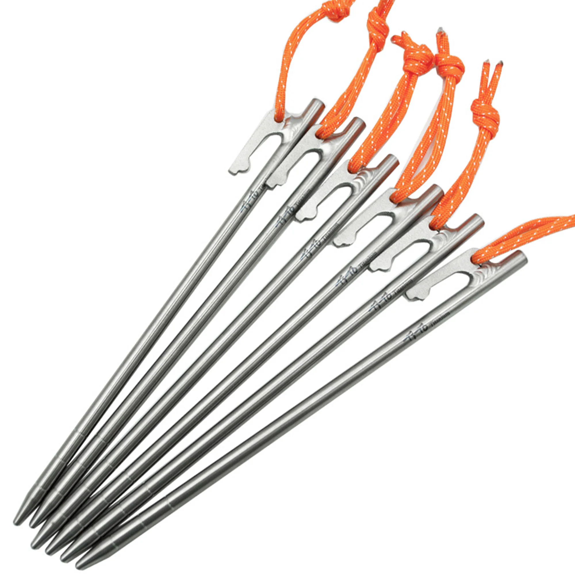 

6PCS Outdoor Equipment Titanium Tent Nail Sunshade Ceiling Nail