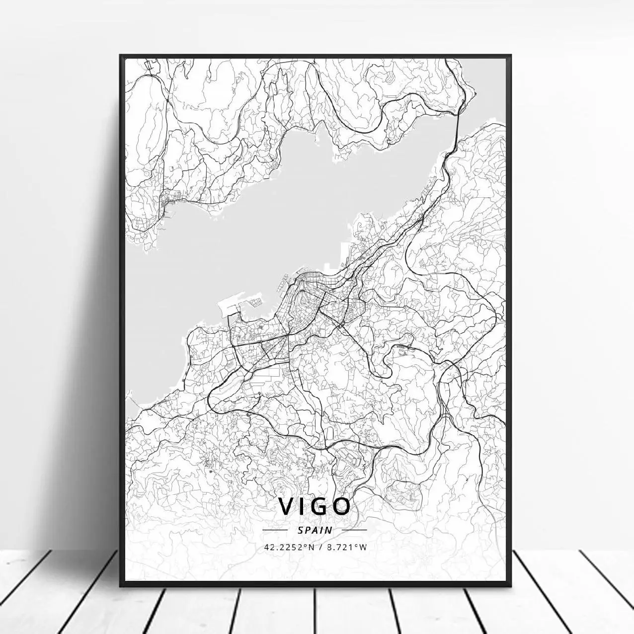 Lleida Toledo Logrono Vigo Murcia Burgos испанский холст художественная карта постер|Рисование и