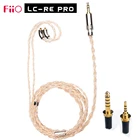 Тройной металлический кабель FiiO LC-RE Pro (золотые, медные и серебряные провода), сменный штекер для наушников 3,5 мм, 4,4 мм, 2,5 мм, кабель MMCX для FiiOShure