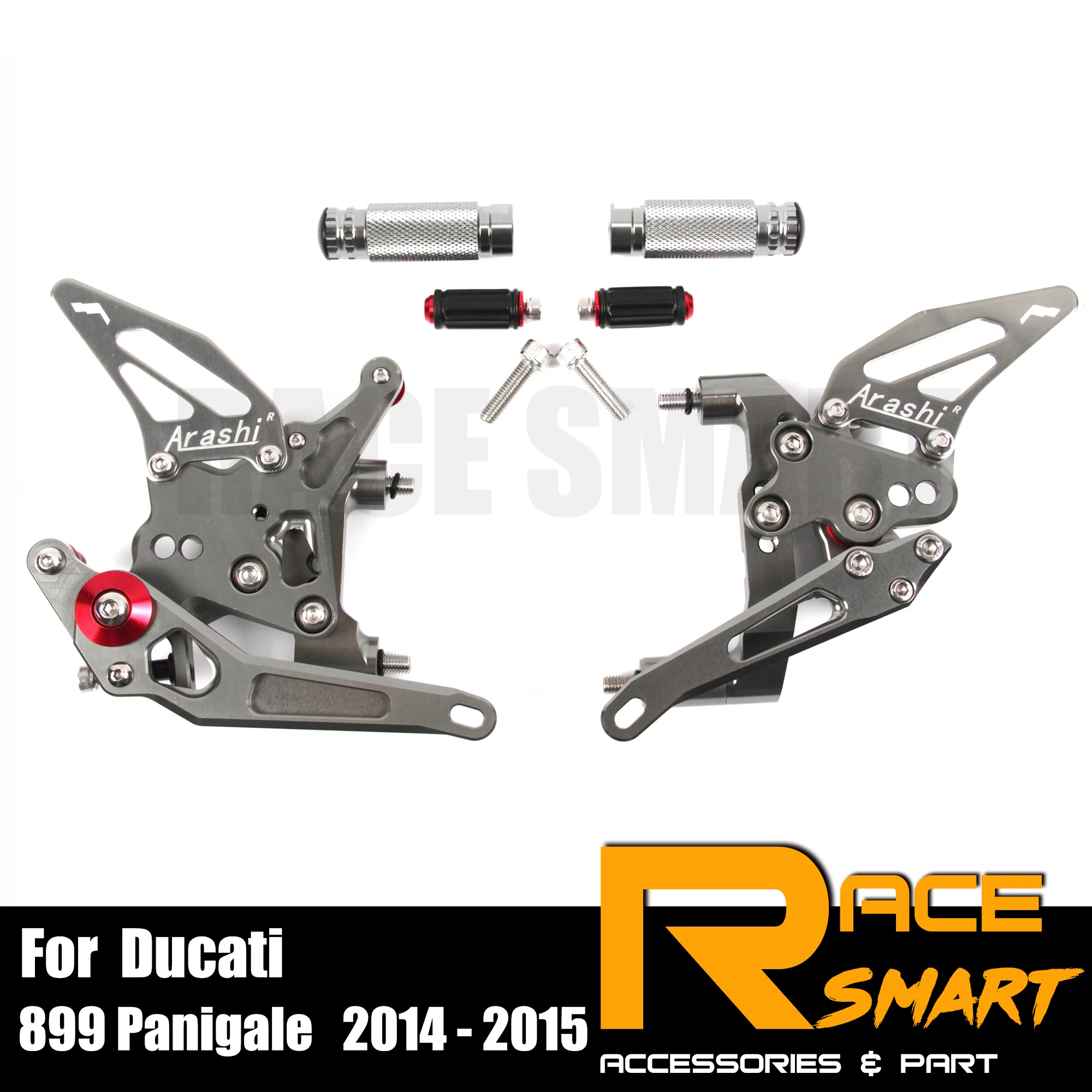 CNC регулируемые ножные наборы наездник Регулируемые задние для DUCATI 899 Panigale 2014-2015