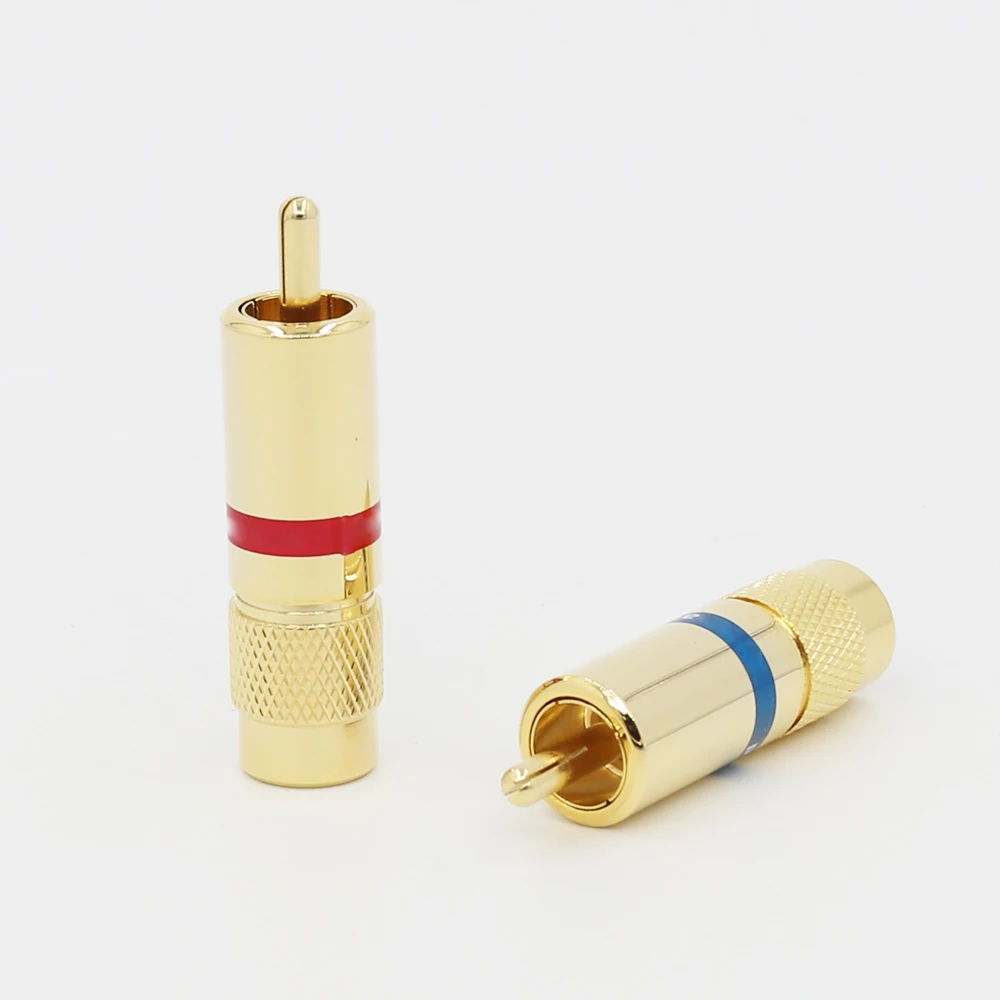 

Позолоченный разъем RCA для пайки звука, 4 шт., R1726, 24K