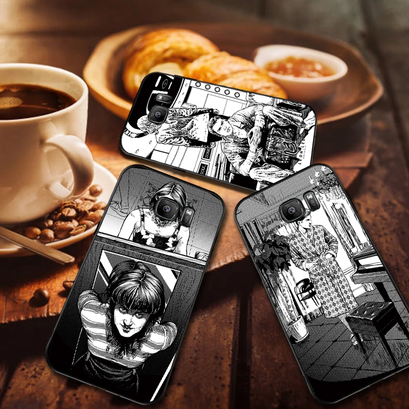 Чехлы для samsung A70 50 40 30 20 10 60 6 Plus черная и белая мультяшная задняя крышка телефона A7