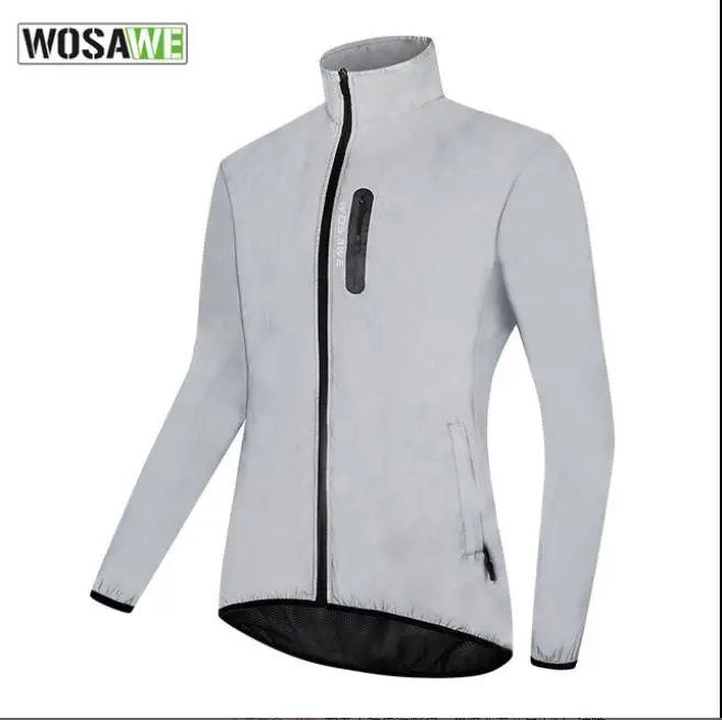 Спортивная Светоотражающая непромокаемая теплая ветровка WOSAWE для езды на