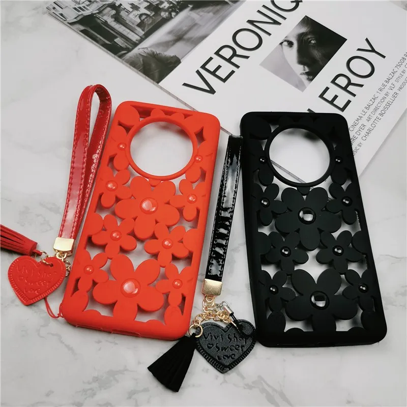 

3d Rose Flower Silicone Female Phone Case For Huawei P30 P20 P40 Mate 20 30 Lite Pro Nova 7 7se 7pro Luxury Soft Protector Cover