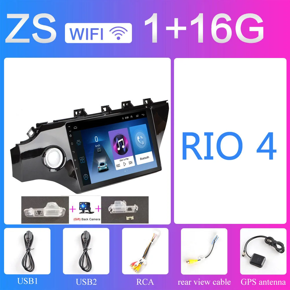 ZS 1G RIO4 CAM Android 2G Оперативная память 32G Встроенная память Автомобиль Радио мультимедийный проигрыватель навигации gps для KIA RIO 3 4 2010 2011 2012 2013 - Цвет: ZS 1G RIO4 CAM