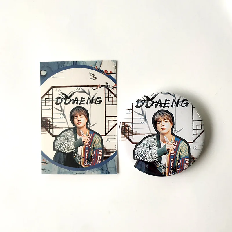 Wholesale Kpop Bangtan Boys Ddaeng Photo Brooch Badge Button Pin Badges For Clothes Backpack Decoration | Канцтовары для офиса и