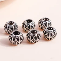 15pcslot cute alloy hollow round charms beads for diy bangles bracelets pendants of necklaces diy jewelry making accessories