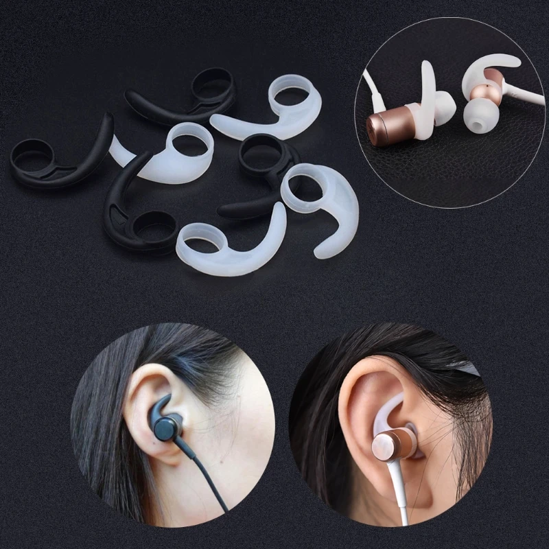 

Universal Earbuds Earhooks Bluetooth Replacement Set Silicone Flexible Ear Piece Clamp Replacement Ear Loop Clips 5 Pair