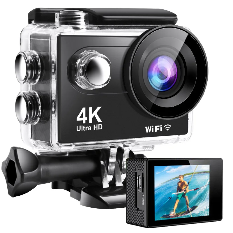 

2.0 Inch Ultra HD 4K 60fps Action Camera WiFi Remote Control 20MP Underwater Waterproof Helmet Bicycle Sport DV Vlog Cameras