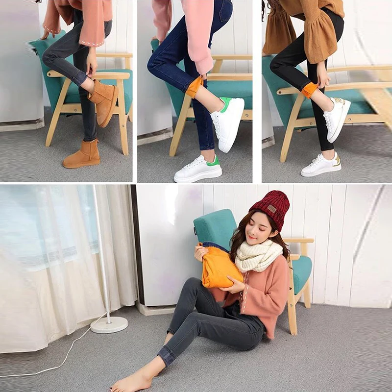 Winter Warm Jeans Women Elastic High Waist Denim Pants Female Trousers Soft Thickened Black Velvet Jeans Fleece Long Pants