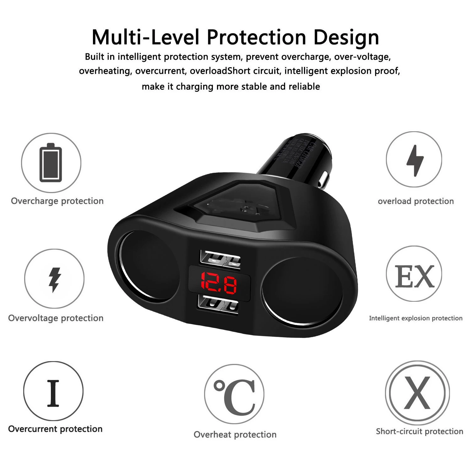 Автомобильное зарядное устройство телефонная станция с несколькими портами 12