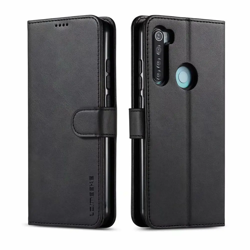Для Xiao mi Red mi Note 8T 8 Pro 7 6 K20 Pro mi 9T 5 Plus 8A 7A Y3 чехол из искусственной кожи флип-кошелек фоторамка со слотом для карты памяти чехол Funda - Цвет: Black