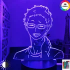 НОЧНИК В Стиле Аниме Haikyuu Kei Tsukishima, декоративный ночник для спальни, ночник для детей, подарок на день рождения, 3d лампа в стиле манги, Haikyu Tsukishima