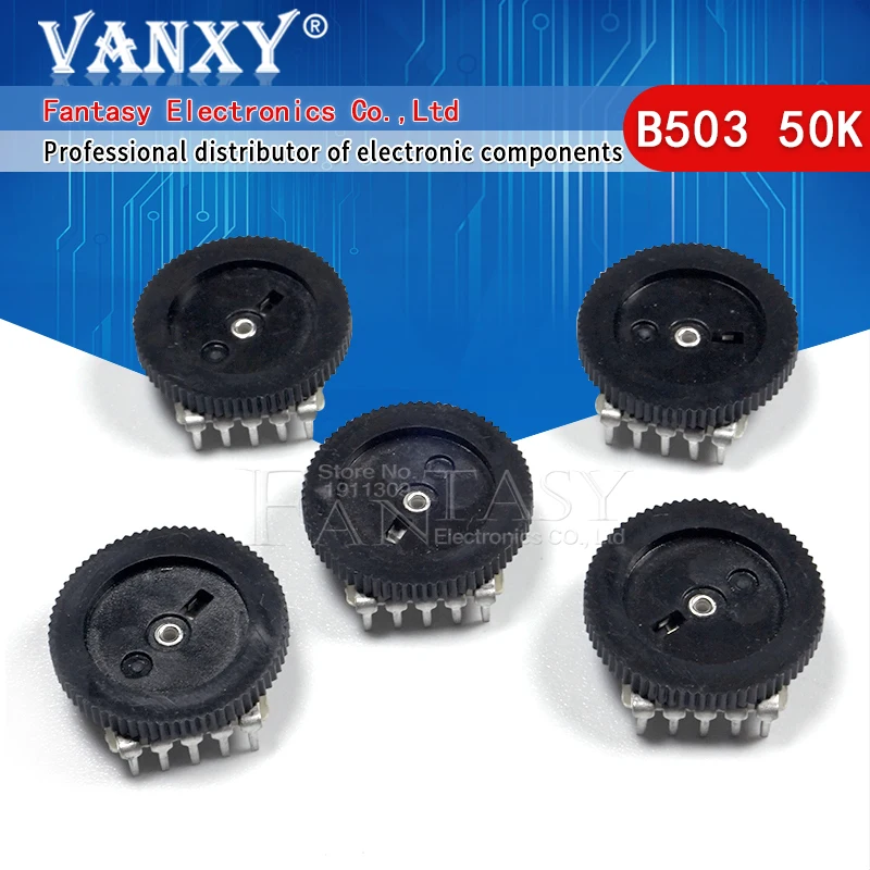 10 шт. двойной механизм настройки потенциометра B503 50K 5Pin 16*2 мм