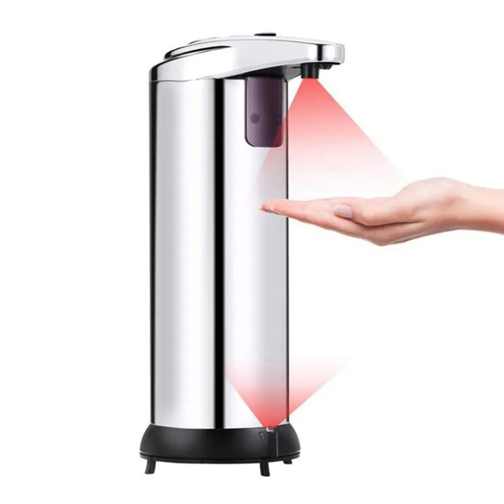 

Automatic Soap Dispenser Pump Infrared Sensing Stainless Steel Liquid Soap Holder Shampoo Dispenser Bathroom Liquid Foam Pump