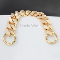 gold chain 30 120cm 30mm oversize thick light in weight alumium diy metal chains accessories for bag strap hardware
