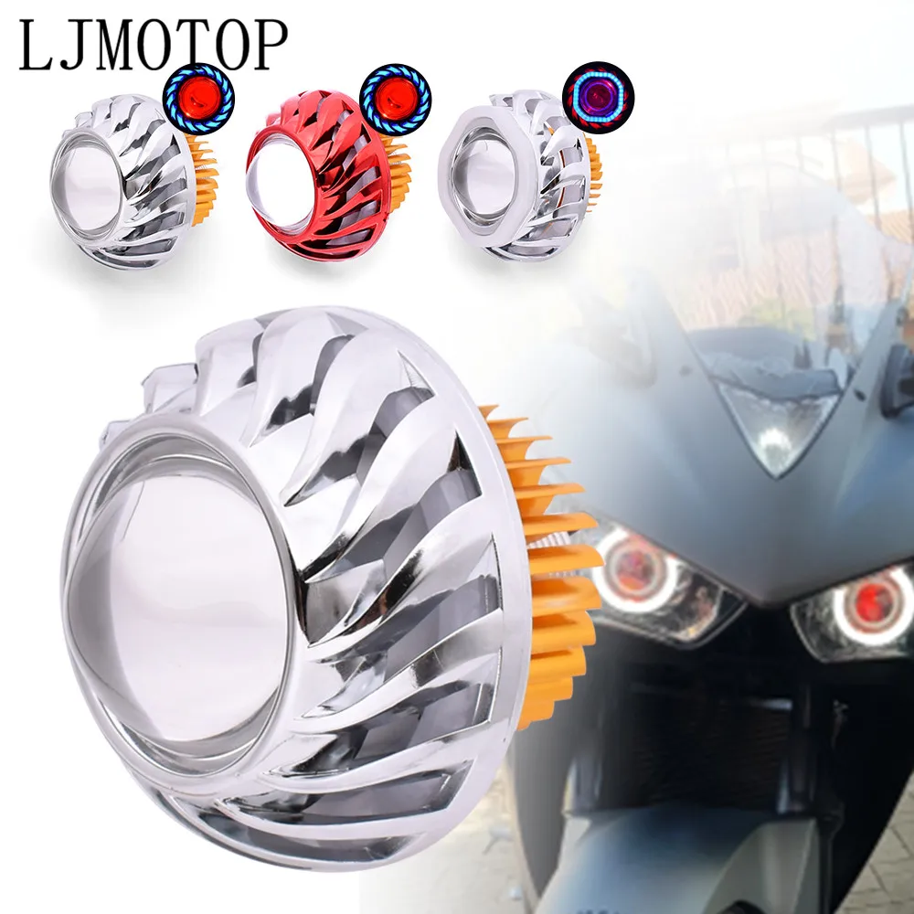 Hi/Lo луч фара мотоцикла светодиодным дисплеем и двойным портом Halo Ангел Дьявол