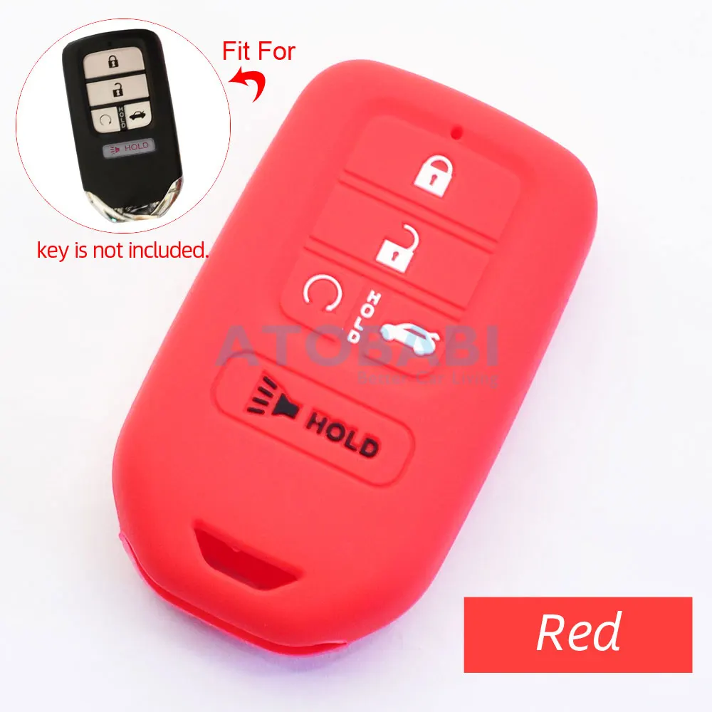 

Силиконовые чехлы для автомобильных ключей ATOBABI для Honda Civic Accord Pilot Passport CR-V vision 2015-2021, 5 кнопок, смарт-чехол для пульта дистанционного управления