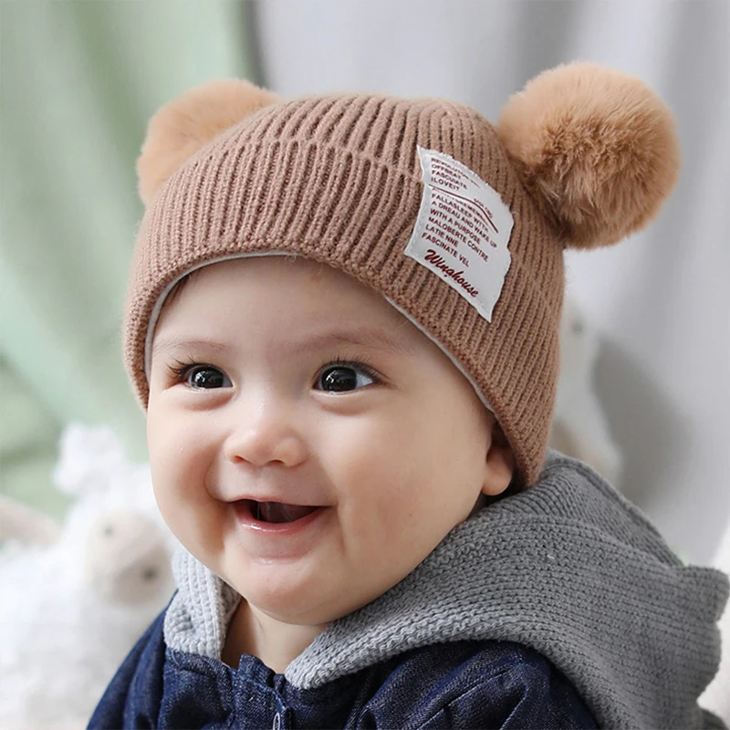 Новая модная детская шапка сезон осень-зима теплая Шапка-бини для девочек и