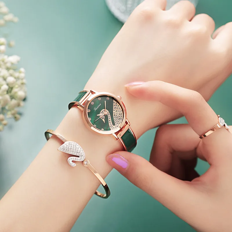 2021 New Product Little Swan Lady Five-piece Watch Set Valentine's Day Gift Gift Set enlarge