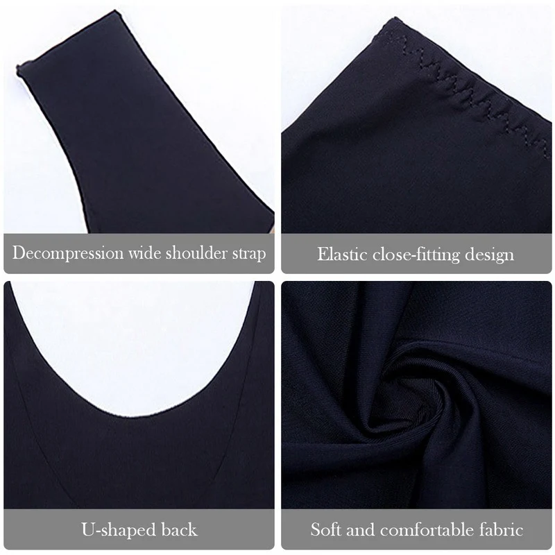 

WENYUJH Seamless Thin Vest For Women Summer Sleeveless Tank Tops Women Camis Underwear Sexy U Collar Top Short Tops Lingerie