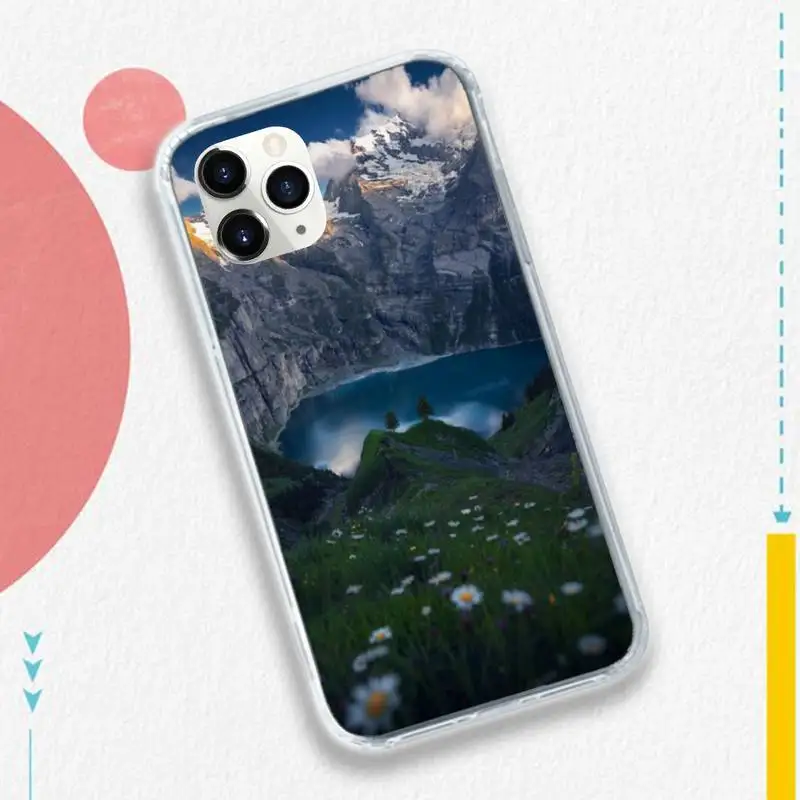 

art Alpine landscape aesthetic retro Phone Case for iPhone 11 12 pro XS MAX 8 7 6 6S Plus X 5S SE 2020 XR