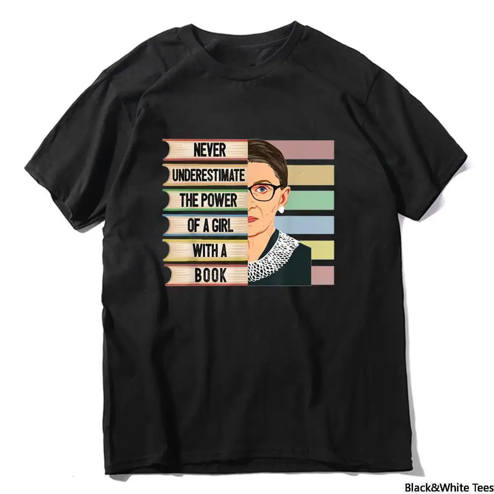 

Feminist Ruth Bader Ginsburg RBG Quote Girl With Book M-5XL Men's T-Shirt Gift