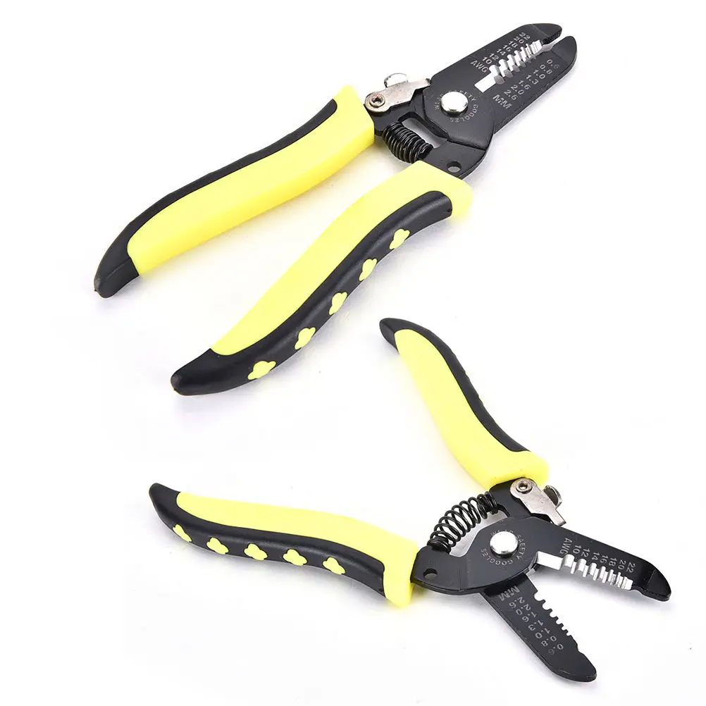 

ZLinKJ 1PCS Portable Wire Stripper Pliers Crimper Cable Stripping Crimping Cutter with Manganese Steel for Electrical Hand Tool