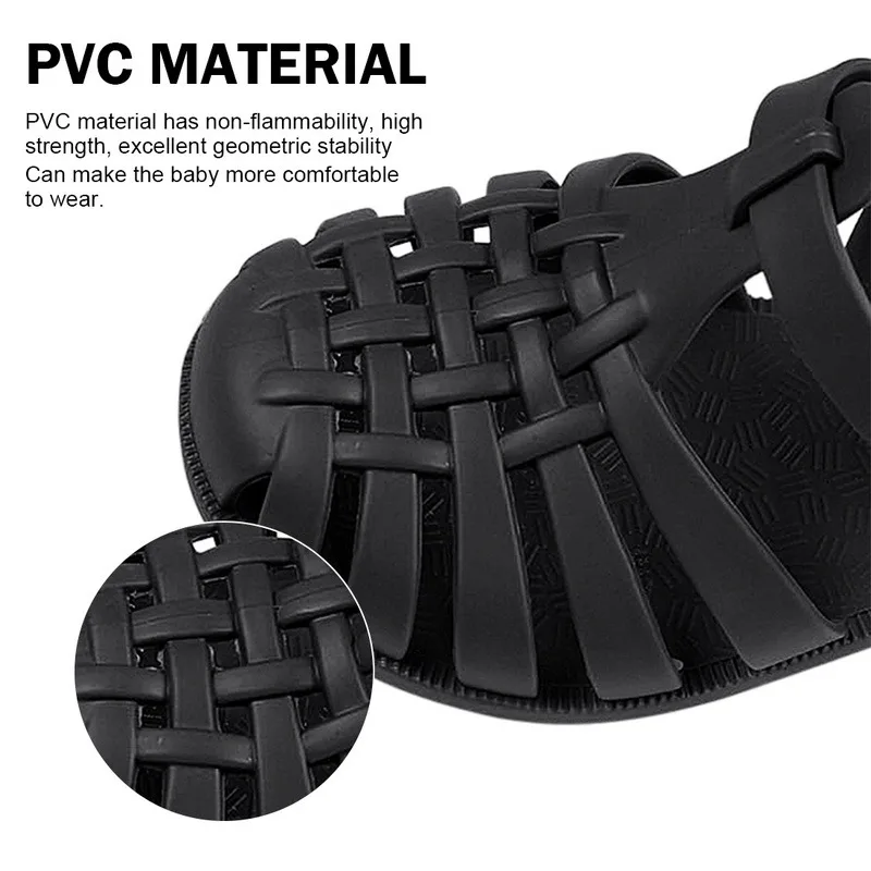 

Fashion Baby Gladiator Sandals 2021 Breathable Hollow Outdoor Shoes PVC Summer Kids Shoes Beach Children Sandals For Boys Girls