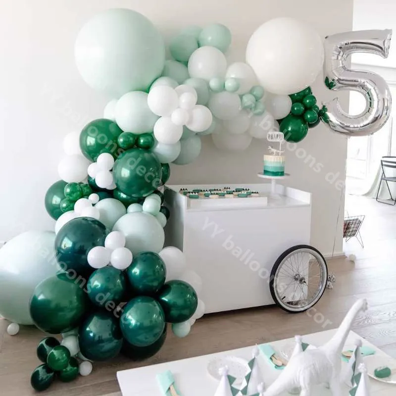 

Forest Green DIY Balloons Garland Arch Kit Macaron Mint White Pastel Balloon for Birthday Wedding Baby Shower Party Globos Decor