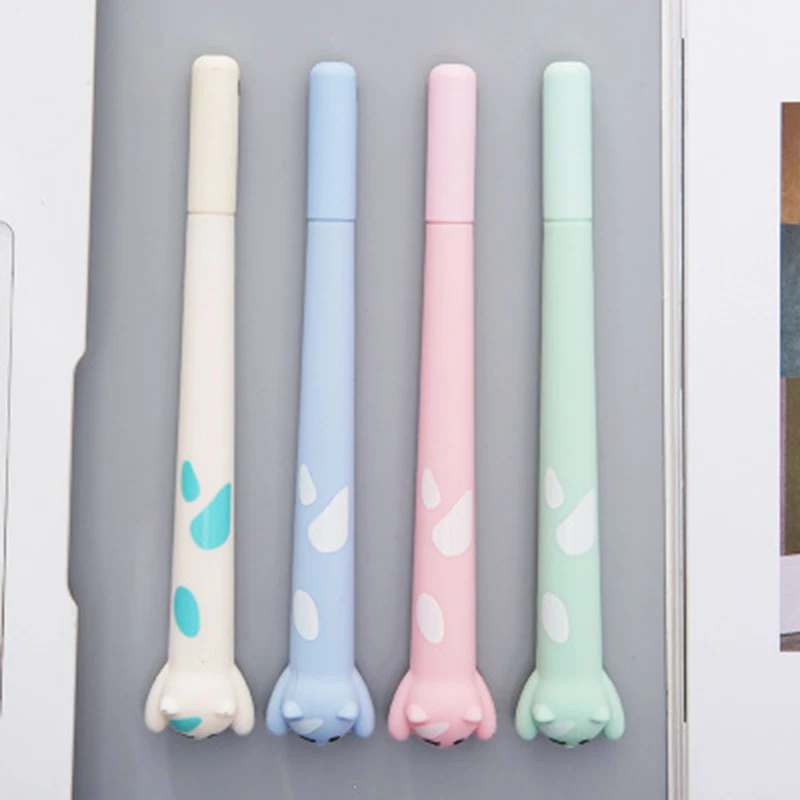 3 шт. гелевые ручки с мультяшным котом канцелярские милые кавайные животные