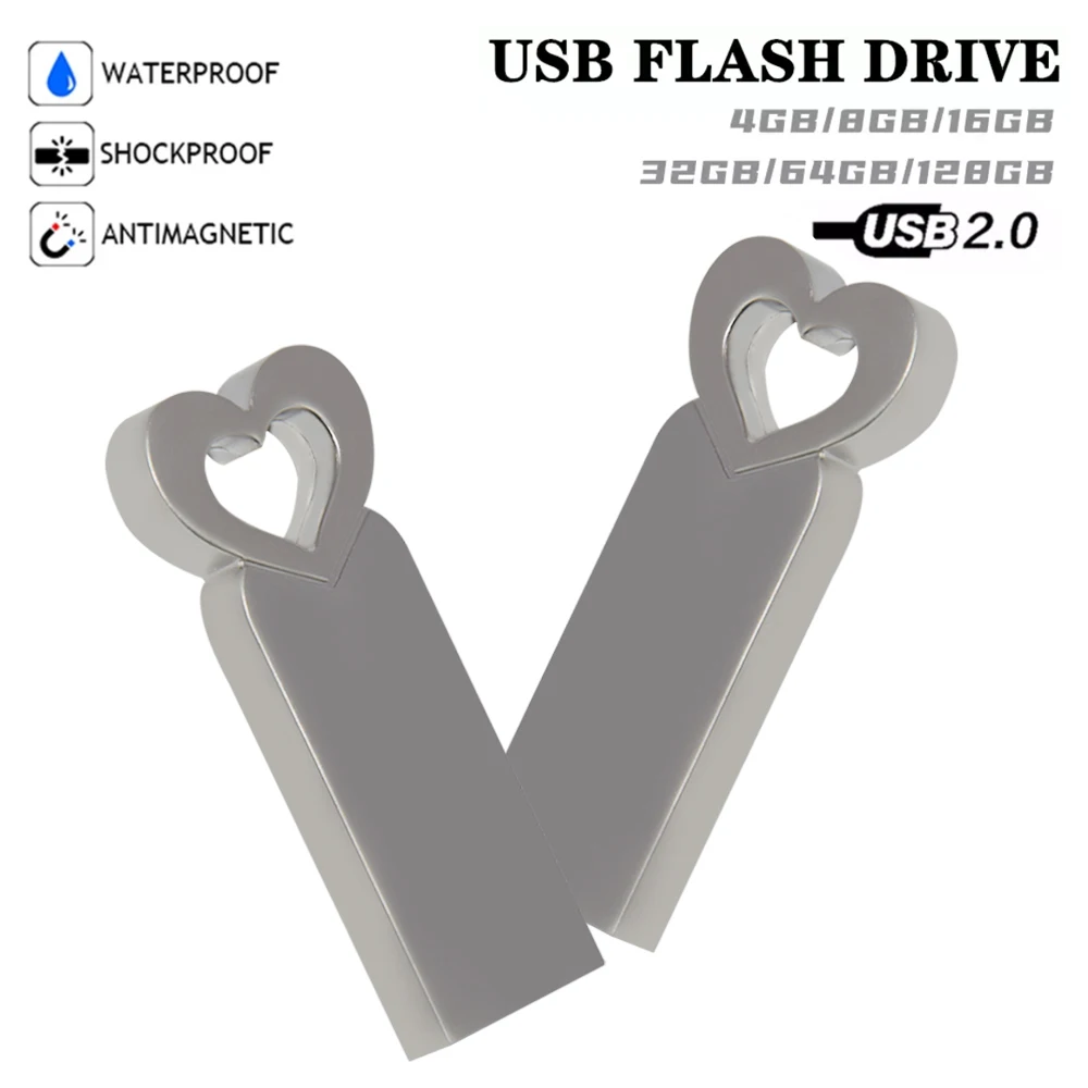 

usb Waterproof pendrive 128GB 64GB 32GB 16GB 8G Pendrive USB 2.0 flash drive USB Memory Stick usb memory disk on key For gift