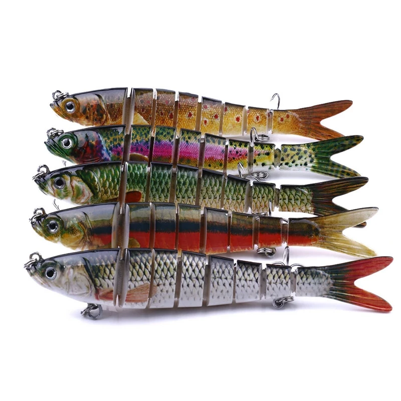 

3Pcs Fishing Lures For Bass 8 Segment Multi Jointed Swimbaits Bass Lures Hard Lure